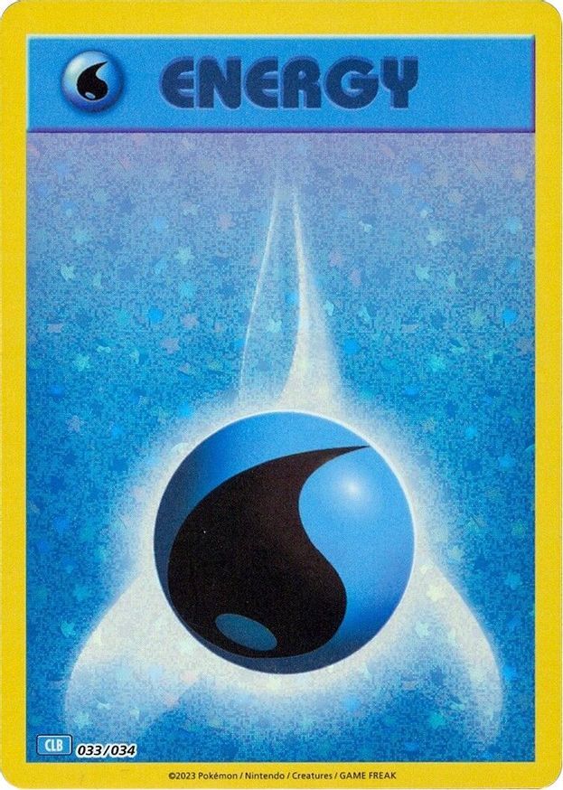 Pokemon Basic Water Energy (33/102) Trading Card Game Classic NM HOLO