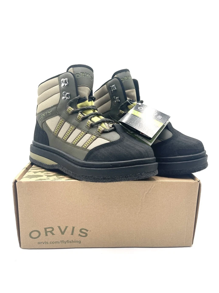 Botas de Vadeo ORVIS Ligeras Pesca con Mosca Suela de Fieltro Botas para Hombres Talla 8 Tostado Oliva Foto 2 de 4