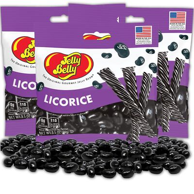 3 Pack Licorice Jelly Beans 3.5 oz Old Fashion Candy Allergy Friendly Treats