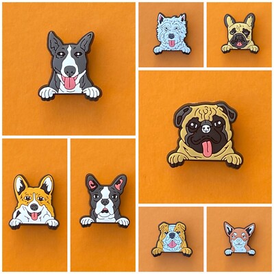 XL Schuhstecker/Shoe Charms HUND/MOPS/BULLTERRIER/CORGI/CHIHUAHUA/BOSTON TERRIER