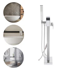 Bath Tap Silver For Bathroom Freestanding Bath Tap, Tap with Hand Shower