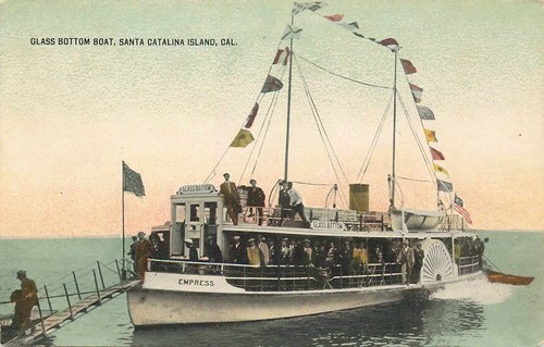 AK Glasboden Boot Avalon Catalina Insel Kaiserin geteilt um 1910 - Bild 1 von 2