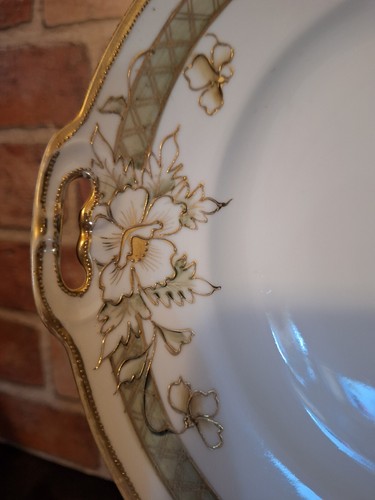 Vintg Nippon Hand painted platter, Shabby chic, Cottage core, Holiday... - Picture 2 of 8