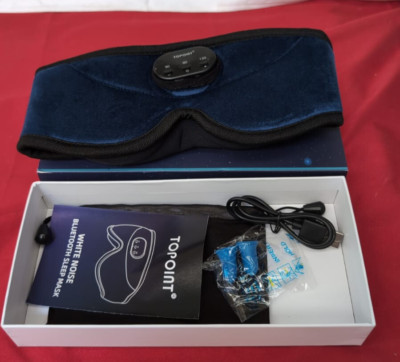Bluetooth Schlafmaske Kopfhörer TOPOINT Auge Wasserdicht Reisetasche für Reisen, Nickerchen