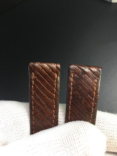 CORREA-STRAP RELOJ LAGARTO LEGITIMO MARRON 16MM/14MM "NEW OLD STOCK 1960-1970" - Imagen 4 de 5