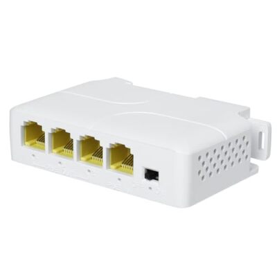 3-Port Gigabit PoE Extender 100/250m Repeater Wall Mount Plug & Play Amplifier