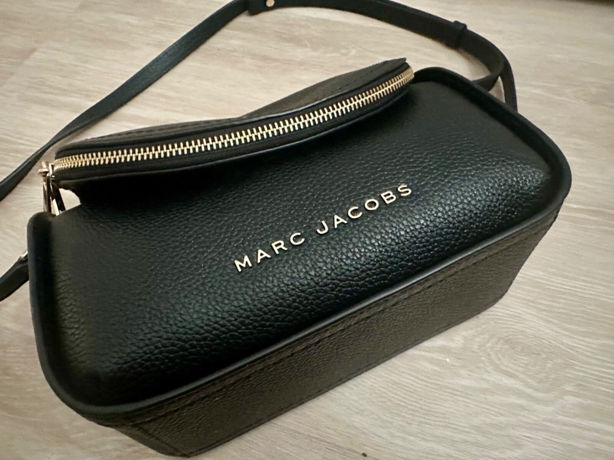新品未使用✨MARC JACOBS the cross body bag 黒 $375 Marc Jacobs The Box 20 Leather Double Zip Crossbody Bag