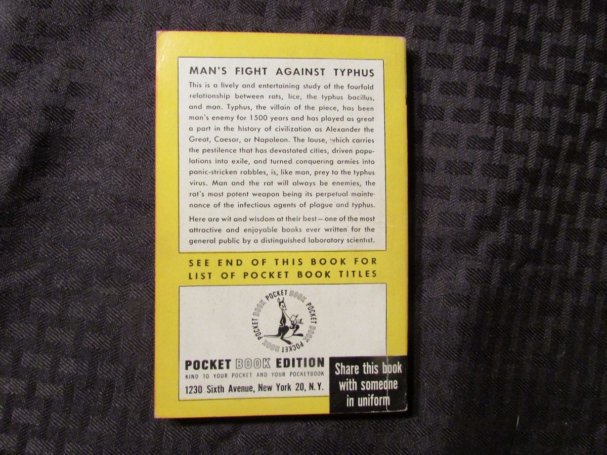 1945 RATS LIVE AND HISTORY Hans Zinsser 1st Pocket 309 Paperback