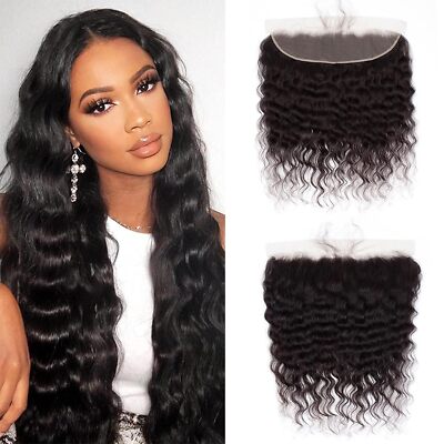 Loose Deep Wave 13x4 HD Lace Frontal Closure Brazilian Virgin Human Hair 