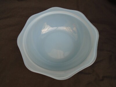 1950er JAJ Pyrex Kornblumenblau Sprayware achteckige Servier Dessert/Salat Schüssel