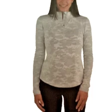 NWT~~WOMEN’S SPYDER ACTIVE BASE LAYER STRETCH PULLOVER 1/2 ZIP TOP~~GRAY(XXL/2X)