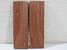 Mahogany Wood Knife Scales Figured Exotic Bookmatched Blank 5'' x 1.5'' x 5/16''