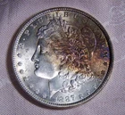 1887 Morgan Silver Dollar, Toning