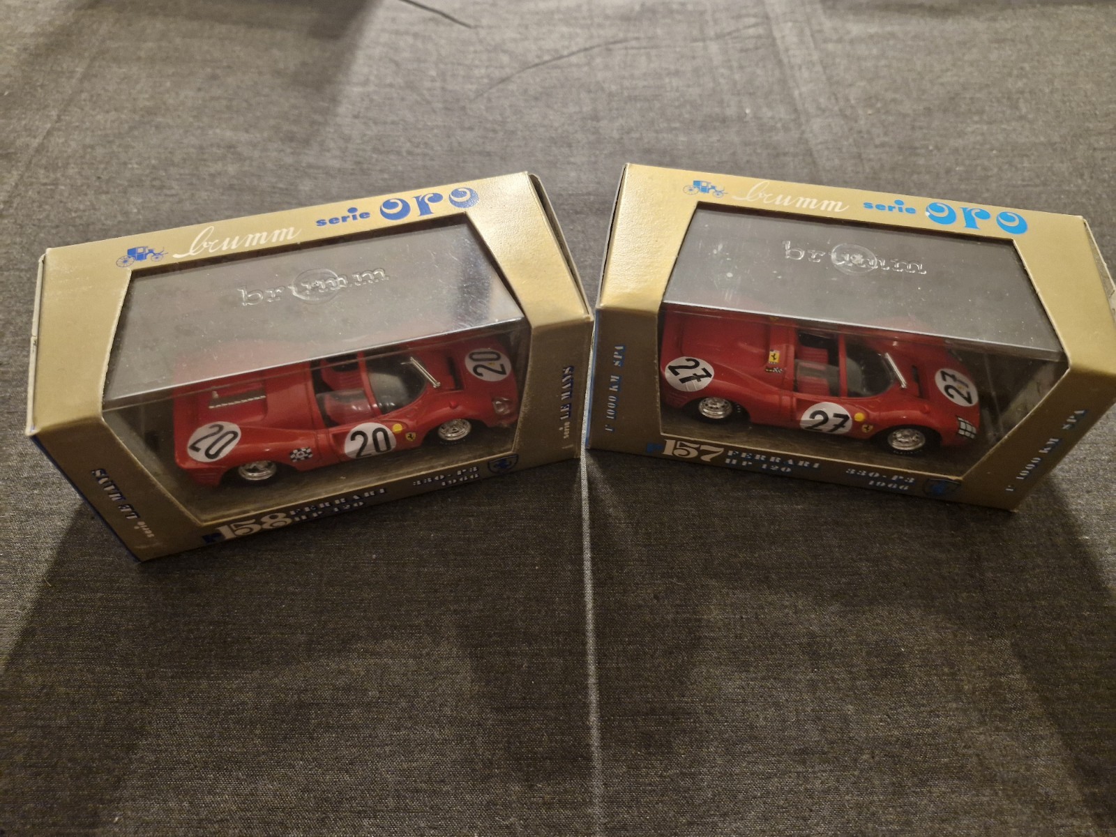 Voitures Miniature Brumm Ferrari 330 P4 1/43 Serie Oro Le Mans Lot de 2
