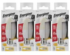 LED CANDLE Bulbs BC B22 Light 4W = 40W WARM WHITE Bayonet 4 PACK Lamp NEW