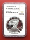 1987-S Proof $1 American Silver Eagle NGC PF69UC Brown Label