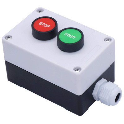 Momentary Push Button Switch Station Box Start/Stop Red Green Sign NO NC Push...