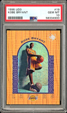 1996 UD3 Kobe Bryant #19 (ROOKIE CARD) PSA 10 GEM MINT (NEW SLAB). rookie card picture
