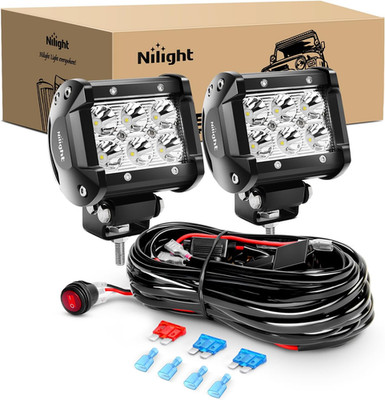 Barra De Luces Led 2Pcs 18W Spot off Road Lights Con Cableado 16Awg Kit Nueva