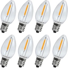 2200K, E12 Base, C7 LED Candelabra Bulbs, 8Pack LED Night Light Bulbs