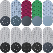 71 Stück Schleifpapier 125Mm Klett Set, Trockene Und Nasse Schleifscheiben, Körn