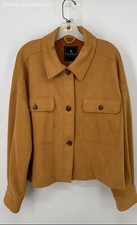 Bagatelle Collection Yellow Long Sleeve Button Front Shirt Womens Jacket Size XL