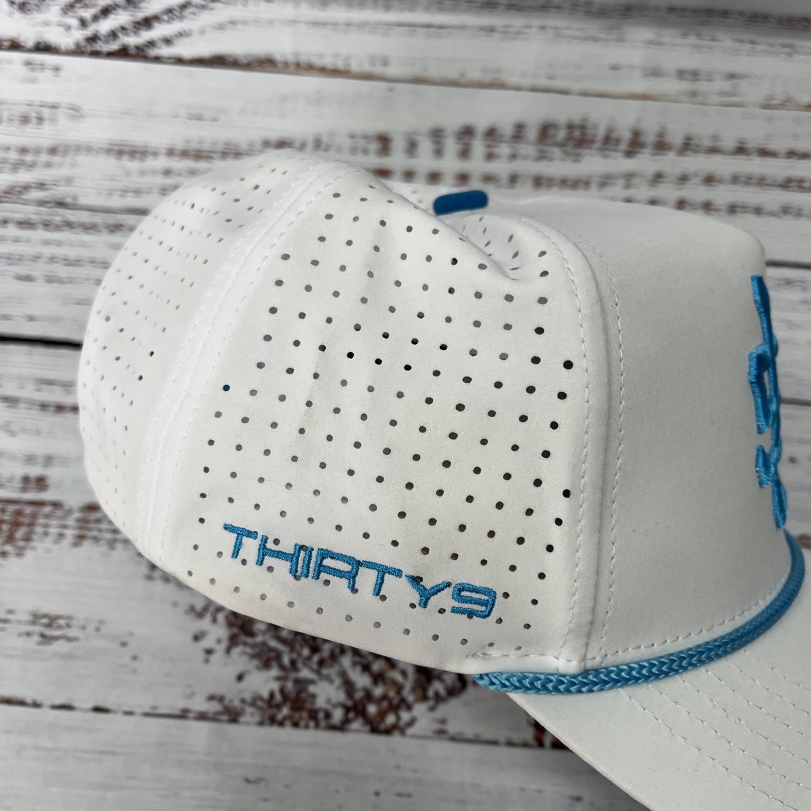 LGND Supply Co Cap White Blue Baseball Trucker Hat Legend Thirty 9 39