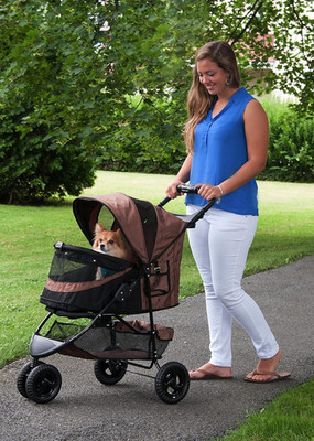 No-Zip Special Edition 3 Wheel Pet Stroller for Cats/Dogs, Zipperless Entry, Eas