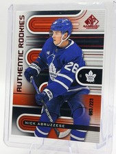 2022-23 Upper Deck SP Game Used - Authentic Rookies Nicholas Abruzzese #165 Red
