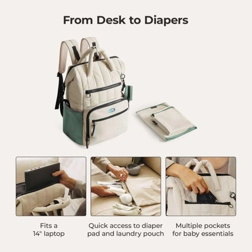Fashion Multi Functional Backpack Large Capacity Diaper Bag Child Care - Picture 4 of 14