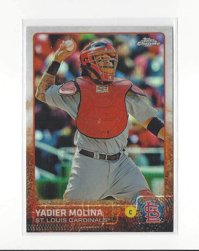2015 Topps Chrome Refractor #25 Yadier Molina Cardinals