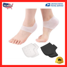 2 Pairs Silicone Heel Cups for Pain Relief - Soft Heel Protectors for Plantar Fa