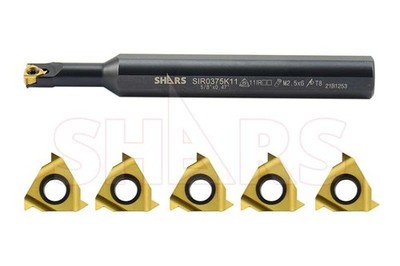 Shars 5/8 RH Indexable Threading Boring Bar + 5cps IR11 Insert Certificate P]