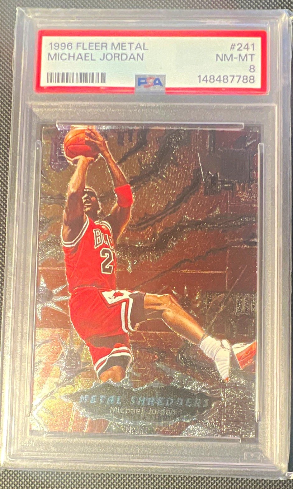 Michael Jordan #241 Basketball Cards 1996 Fleer Metal trading card — raw and PSA graded price guide