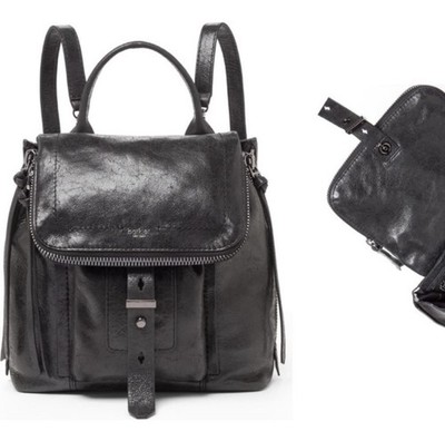 Botkier New York Warren Mini Leather  Backpack Metallic Finish Brand New W Tags