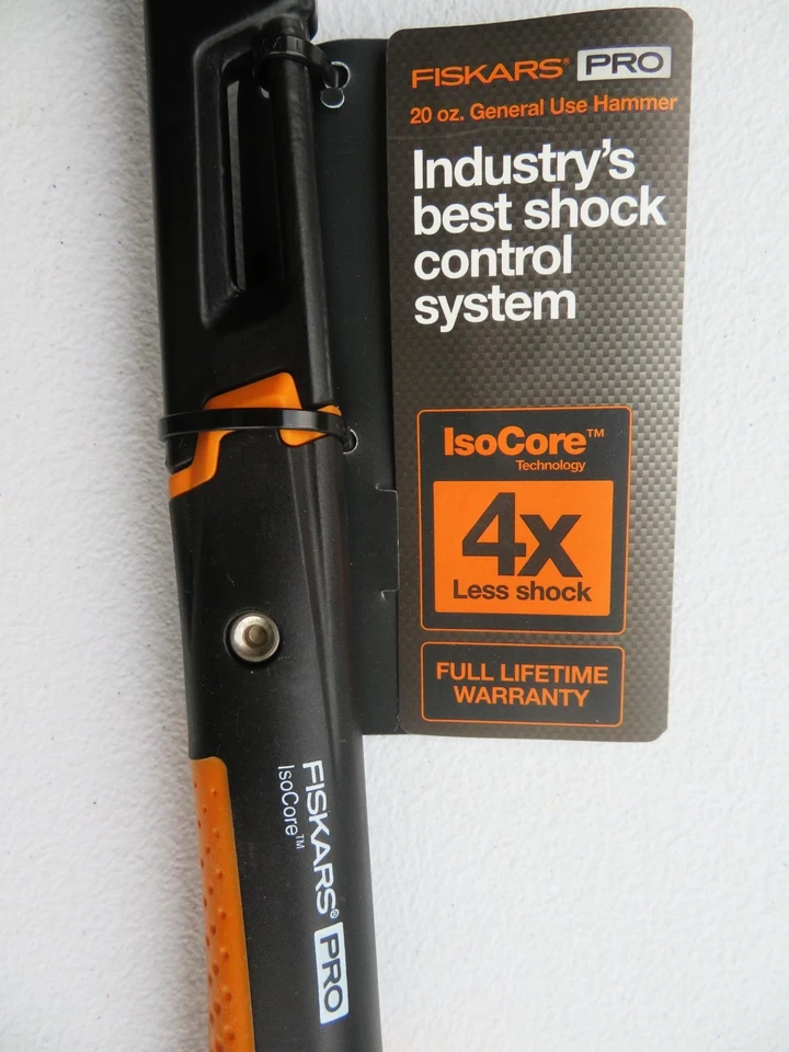 Fiskars Pro 750230 IsoCore 20 OZ Uso General Martillo Antichoque TOTALMENTE NUEVO Foto 2 de 4