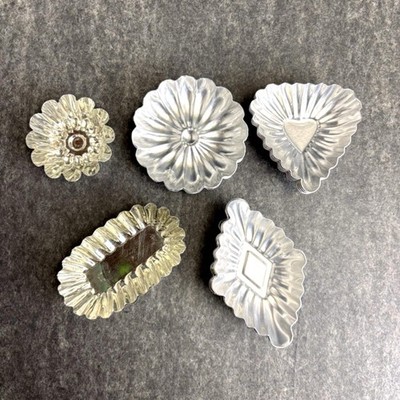 24 vintage tartlet & pastry shell molds   mixed shape set - vintage baking