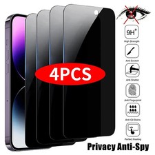 4PCS Privacy Screen Protector For iPhone 14 Pro Max 16 Pro Anti-Spy Glass