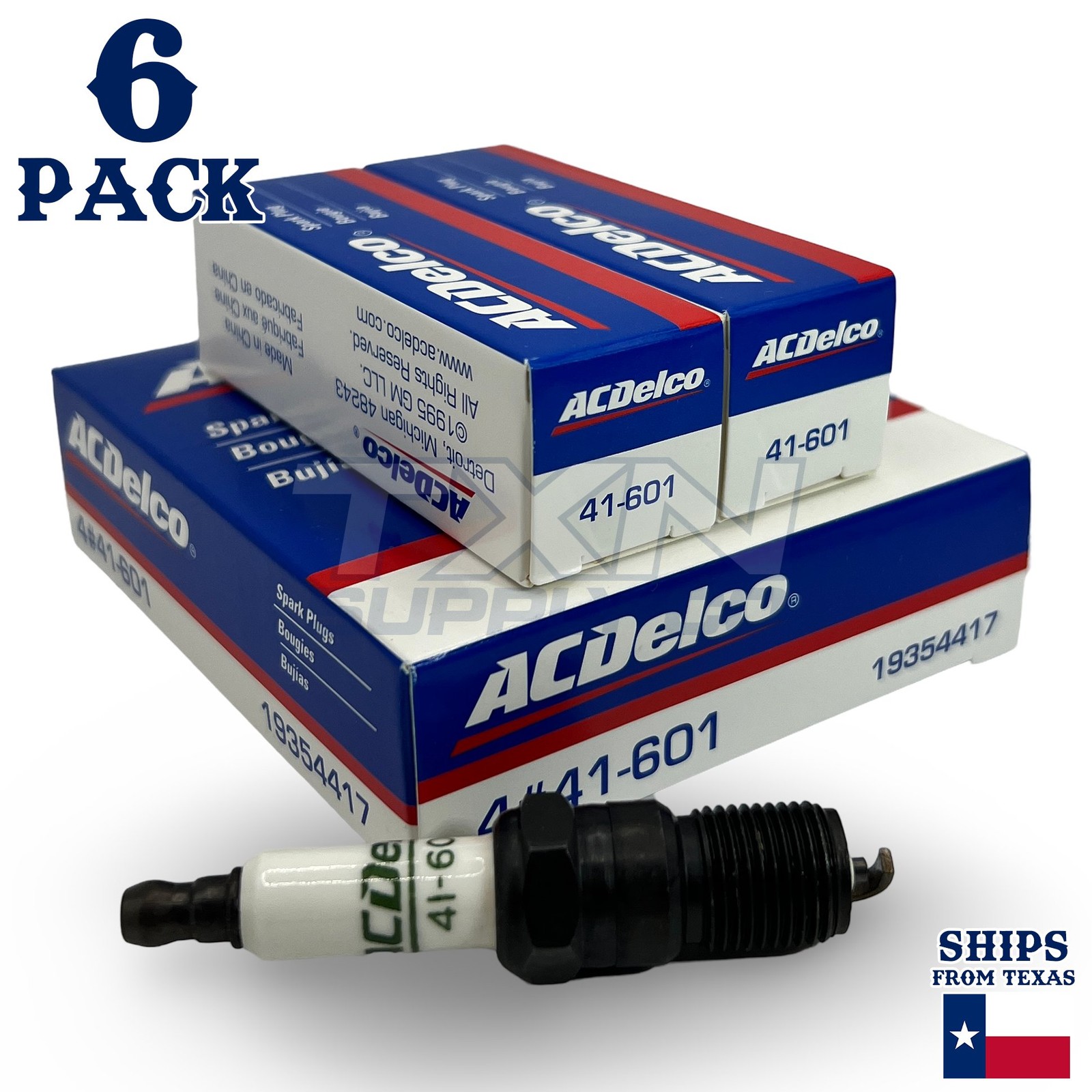 6 Pack Genuine GM ACDelco Spark Plugs 41-601