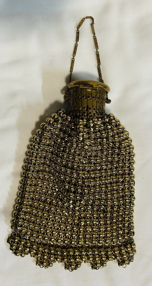 Antique Whiting & Davis Beggars Bag Gate Top Purse Rare! - Image 2 of 4