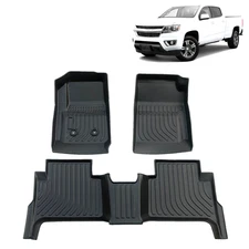 All Weather Floor Mats Liners for 2015-2022 Chevy Colorado GMC Canyon Crew Cab