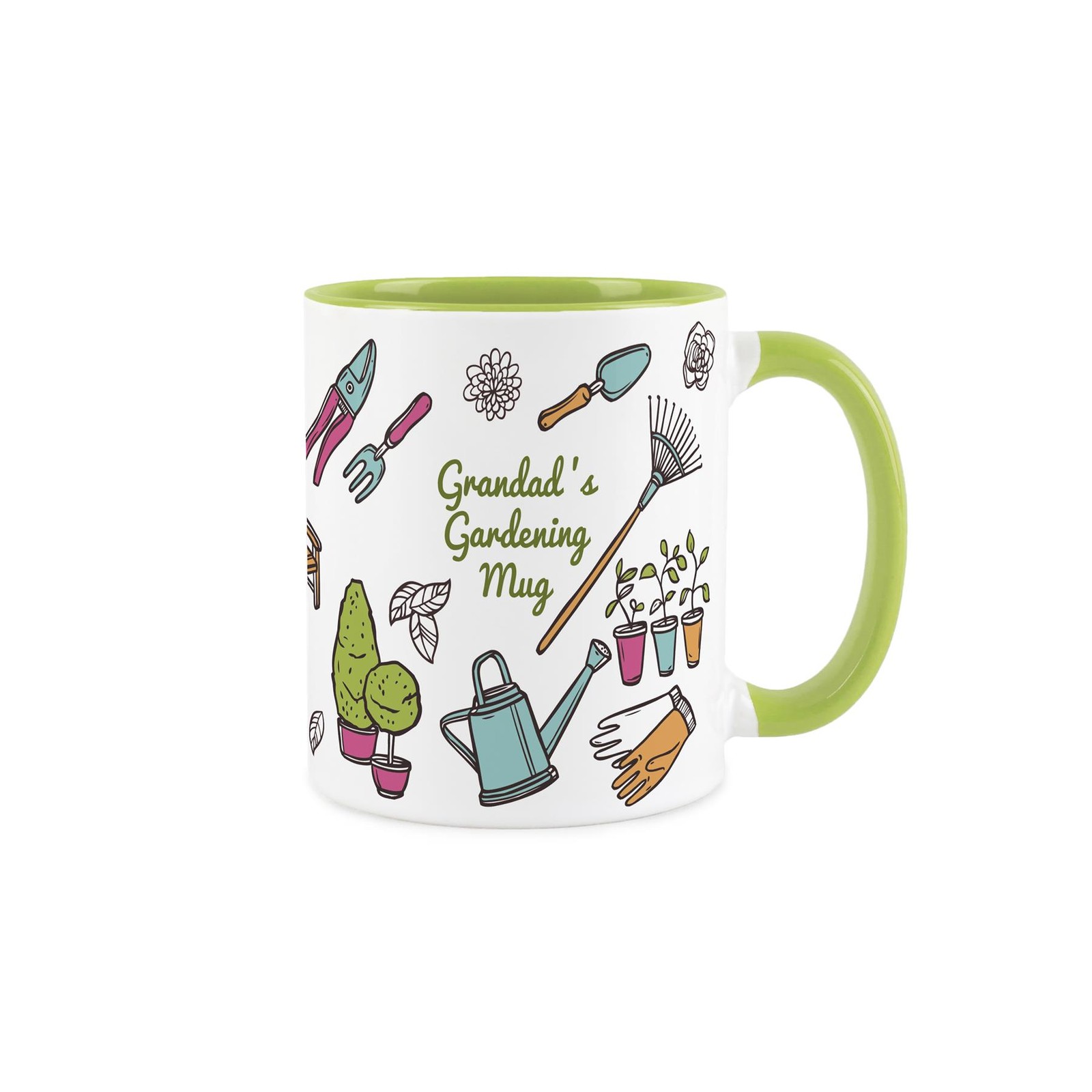 Grandad's Gardening Mug - Light Green Ceramic Tea/Coffee Drinks Cup Gift