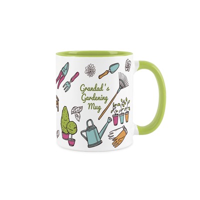 Opas Gartenarbeit Becher - hellgrün Keramik Tee/Kaffee Getränke Tasse Geschenk