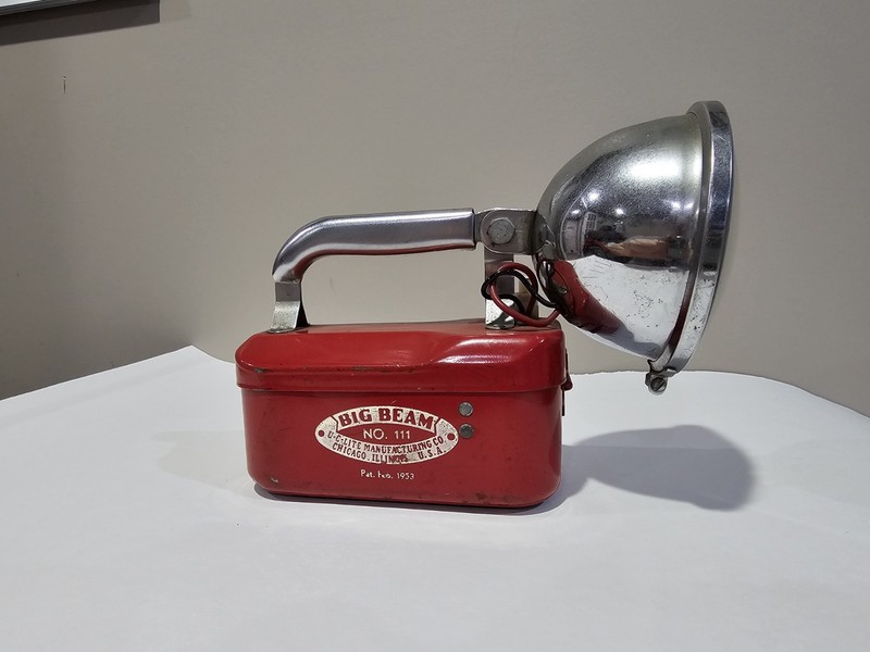 Flashlight BIG BEAM No. 111 U-C Lite Mfg Co Chicago, IL USA Not Tested Antique