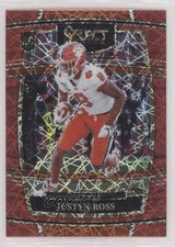 2022 Panini Select Draft Picks Concourse Red Lazer Prizm Justyn Ross #13 i5f