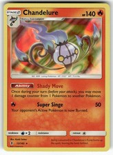 Chandelure SM - Guardians Rising Holo Rare Pokemon Lightly played