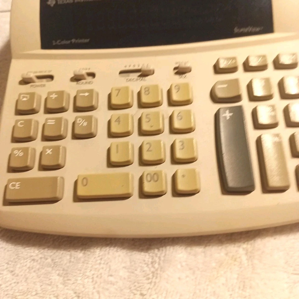 VINTAGE Texas Instruments TI-5045 SV Calculator 12 Digits 2 Color  Large - Image 4 of 4