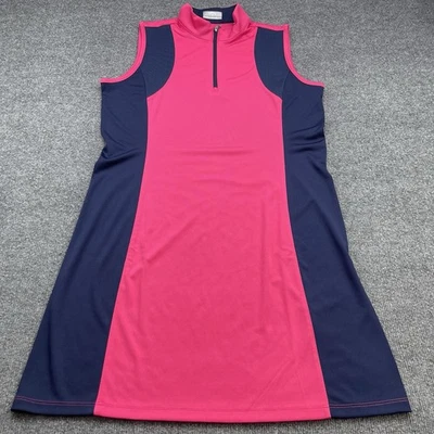 Callaway Opti-Dri Golfkleid Damen Large Pink Schwarz Ärmellos Stretch - Bild 1 von 4