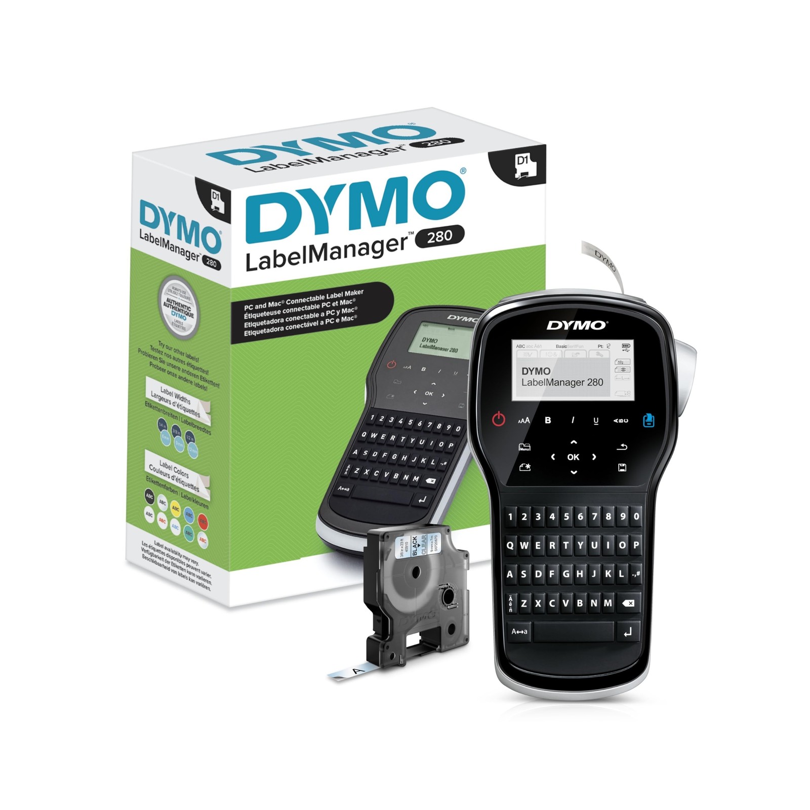 DYMO Label Maker LabelManager 280 Rechargeable Portable Label Maker Easy-to-U...