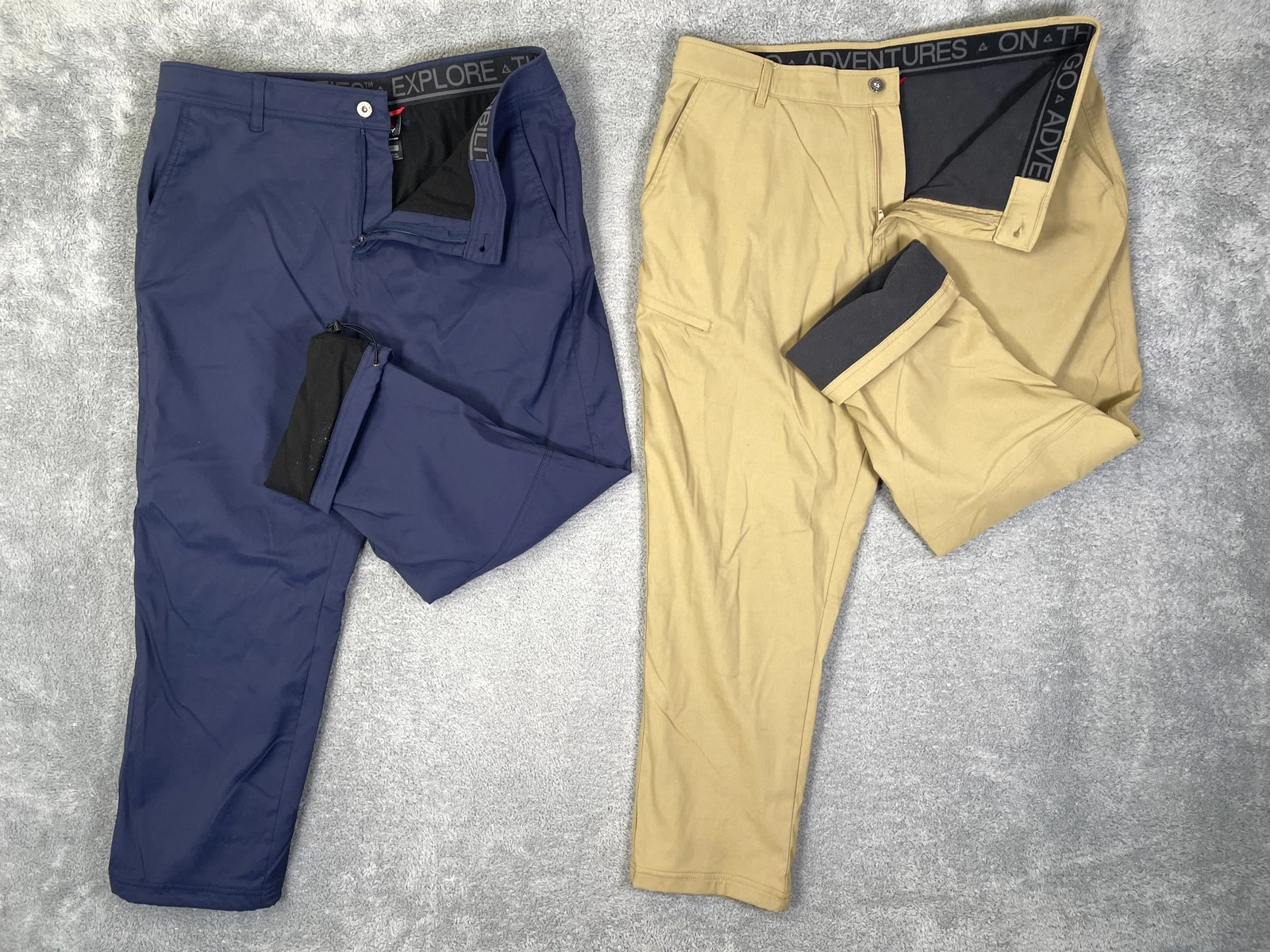 Gerry Pants Mens 38x29 Lot Of 2 Fleece Lined Softshell Hiking Snow Winter Zip